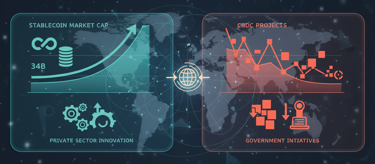 Stablecoins Surpass CBDCs in Digital Currency Race as Private Sector Wins